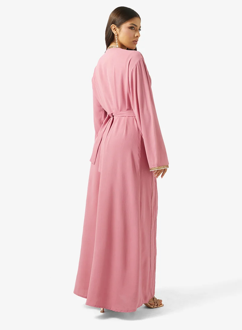 ARABIAN CLOSET LADIES ABAYA 2 PIECE WITH BELT